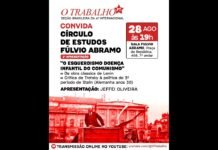 Círculo de estudos Fúlvio Abramo | Esquerdismo, e crítica à política estalinista do terceiro período – Jeffei Oliveira